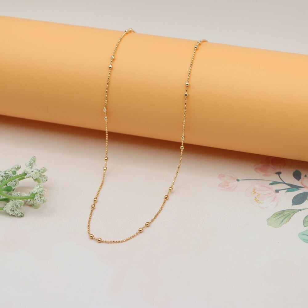 "Rose Gold Beaded Necklace for Women, Elegant Look, XPNL0179